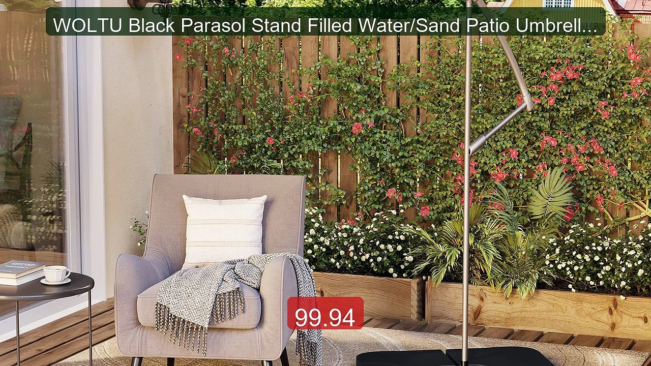 WOLTU Black Parasol Stand Filled Water/Sand Patio Umbrella Bas... -- Hot Deal 2026 | Limited Offer!