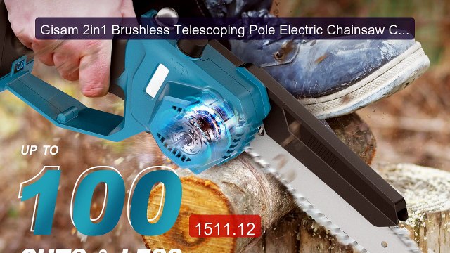 Gisam 2in1 Brushless Telescoping Pole Electric Chainsaw Cordle... Best Buy 2026 | Great Quality!