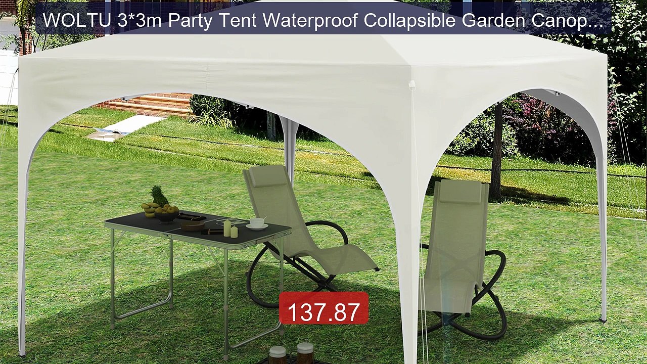 WOLTU 3*3m Party Tent Waterproof Collapsible Garden Canopy Pop... -- Best Buy 2026 | Great Quality!