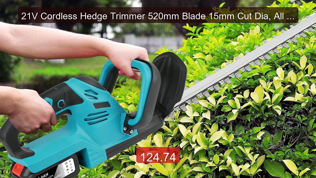 21V Cordless Hedge Trimmer 520mm Blade 15mm Cut Dia, All Metal Int... -- Best Deal 2026 | Shop Now!