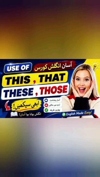 Use of This, That, These & Those in Urdu | آسان انگلش کورس | English Grammar for Beginners