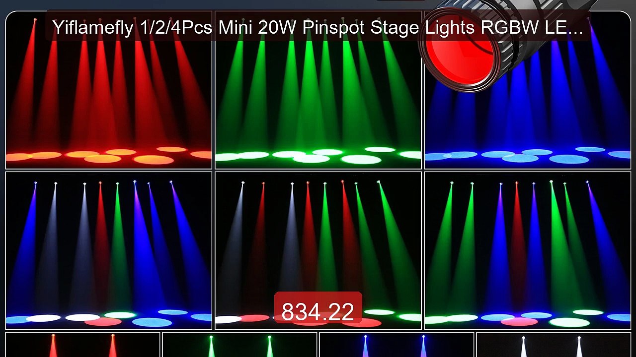 Yiflamefly 1/2/4Pcs Mini 20W Pinspot Stage Lights RGBW LED Spotlig... -- Best Deal 2026 | Shop Now!