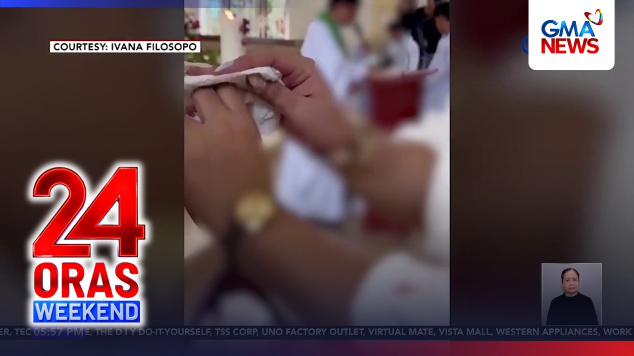 Sanggol, nahiwa ang daliri sa labi ng babasaging candle holder sa binyag | 24 Oras Weekend