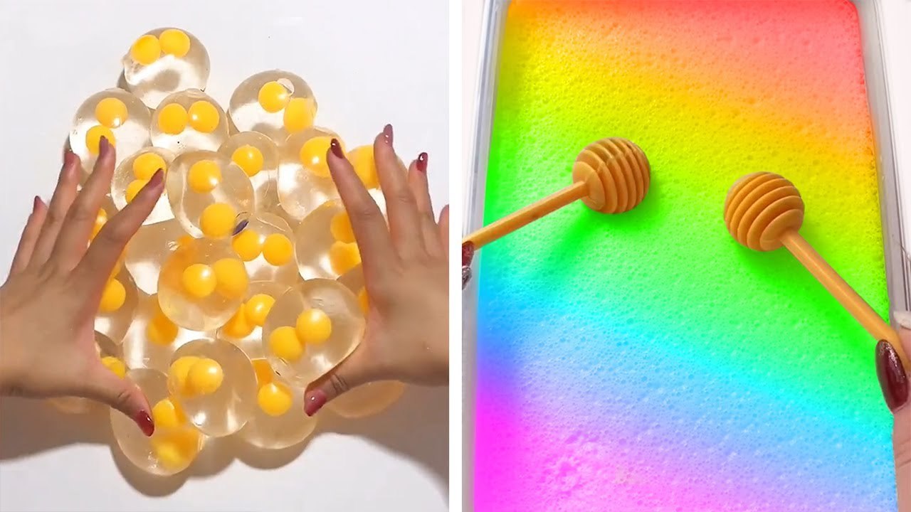 1 Hour Of Oddly Satisfying Slime ASMR - Relaxing When Stressed Or Sleepy