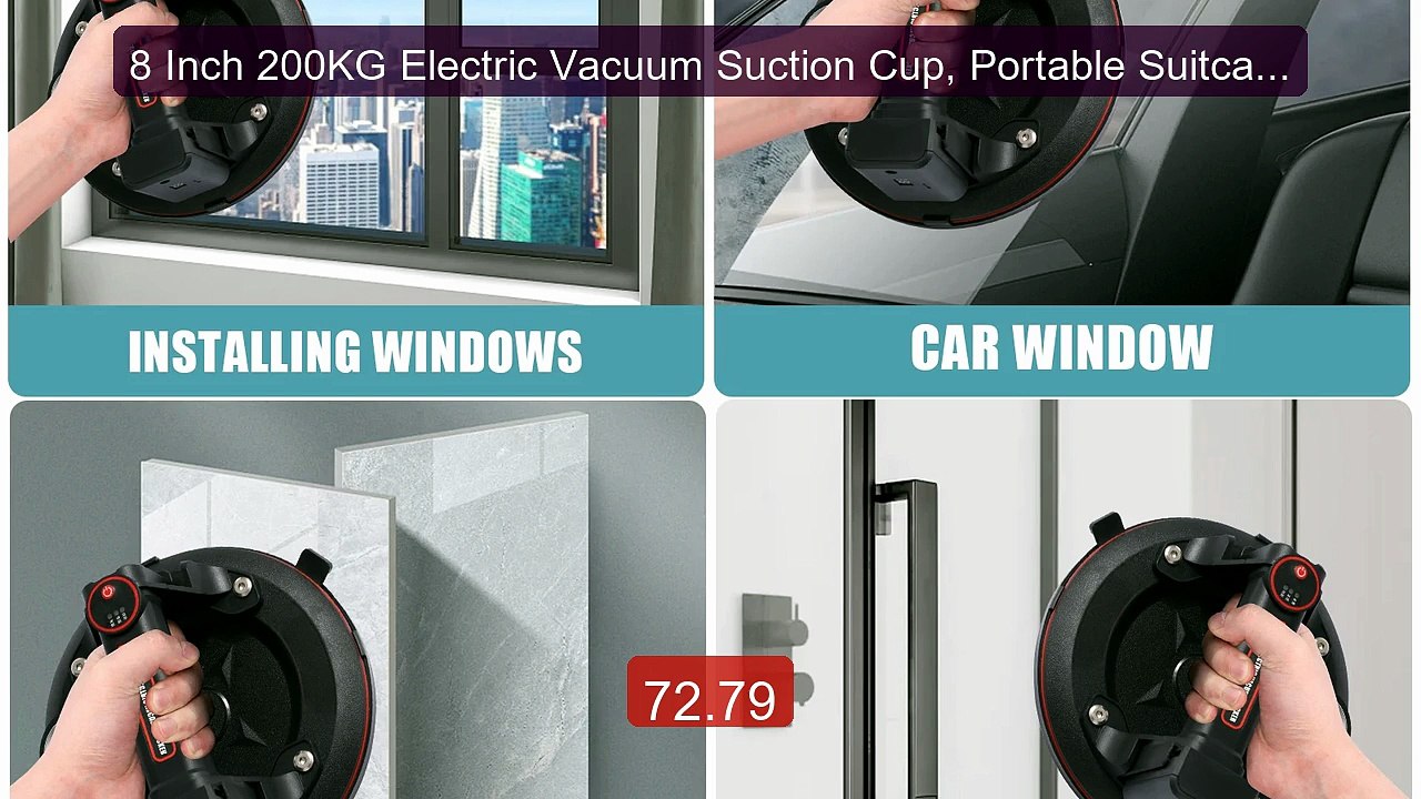 8 Inch 200KG Electric Vacuum Suction Cup, Portable Suitcase, I... -- Best Buy 2026 | Great Quality!