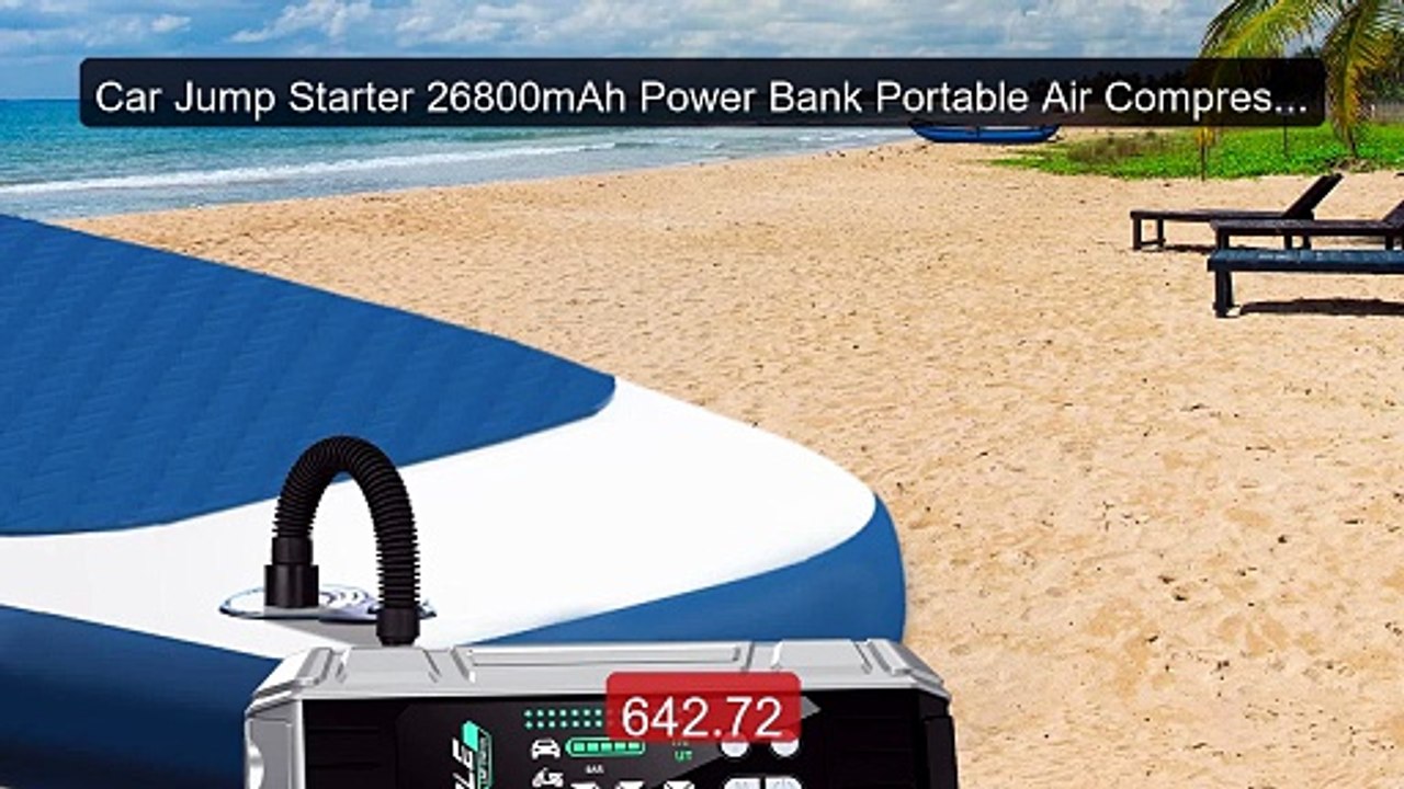Car Jump Starter 26800mAh Power Bank Portable Air Compressor 1... -- Hot Deal 2026 | Limited Offer!