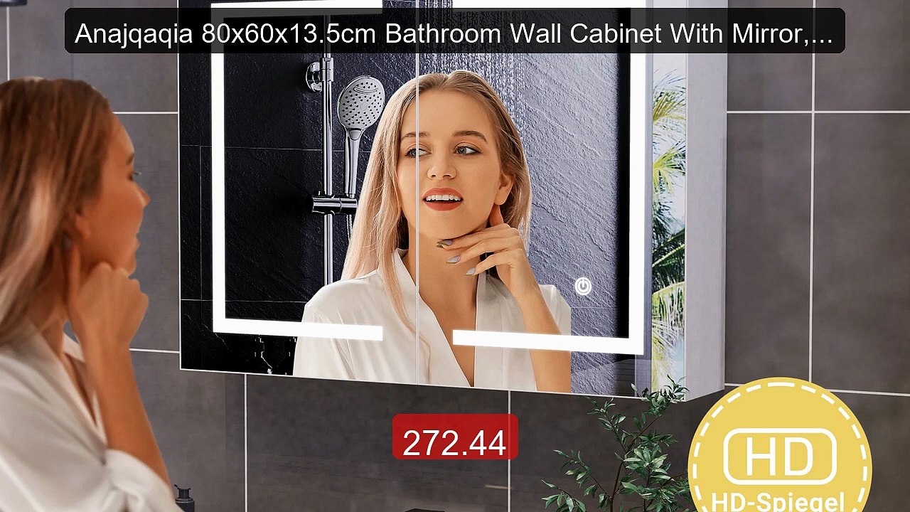 Anajqaqia 80x60x13.5cm Bathroom Wall Cabinet With Mirror,2 Door,30... -- Best Deal 2026 | Shop Now!