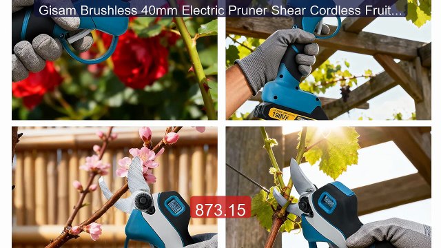 Gisam Brushless 40mm Electric Pruner Shear Cordless Fruit Tre... Amazing Value 2026 | Must Have!