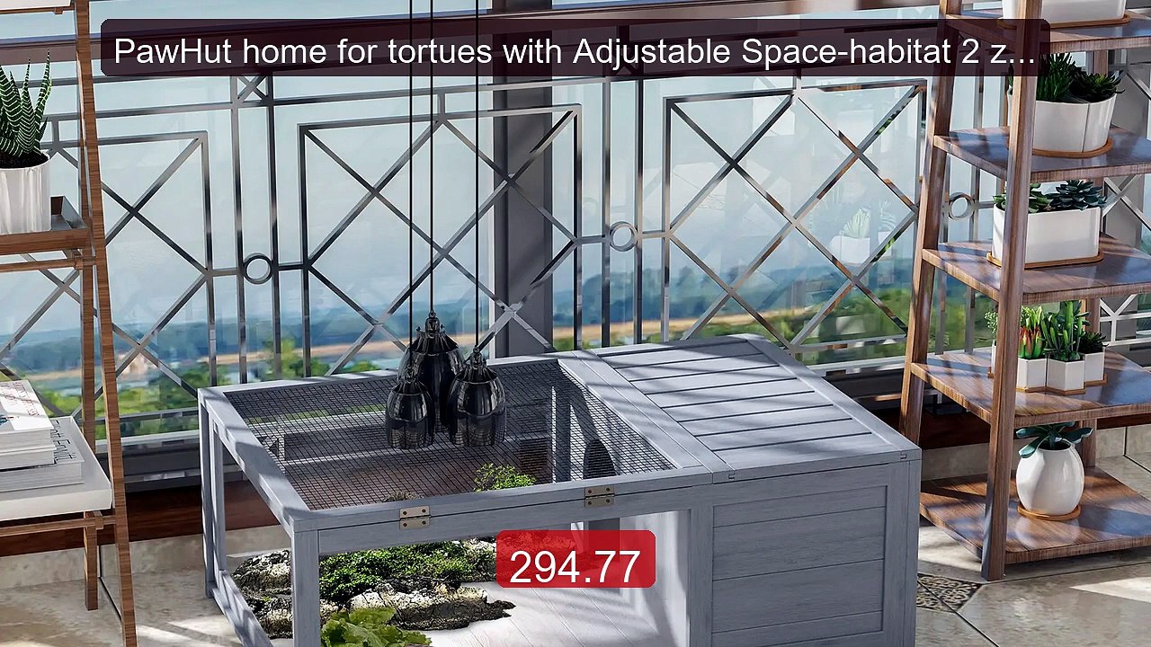 PawHut home for tortues with Adjustable Space-habitat 2 zones, Slid... -- Top Rated 2026 | Buy Now!