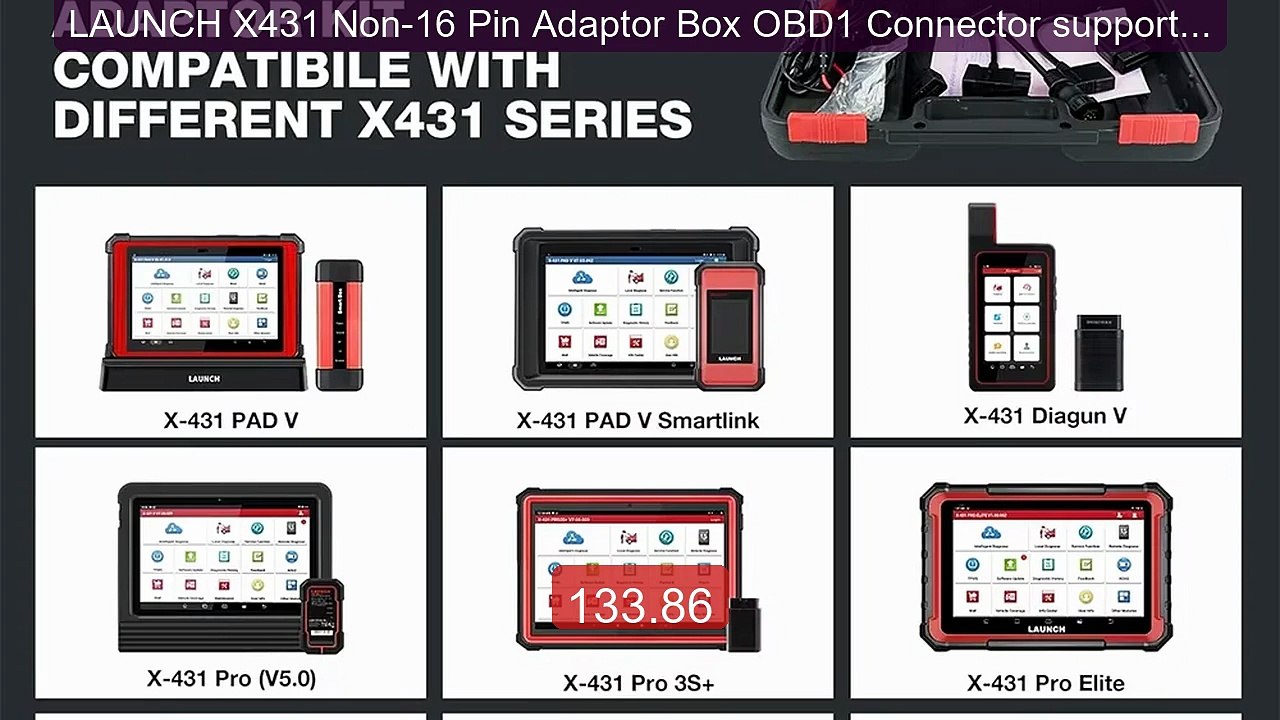 LAUNCH X431 Non-16 Pin Adaptor Box OBD1 Connector support for CRP91... -- Top Rated 2026 | Buy Now!