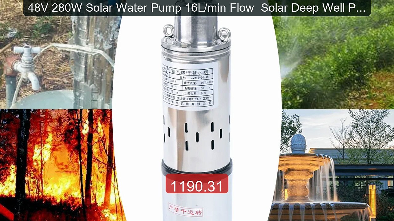 48V 280W Solar Water Pump 16L/min Flow  Solar Deep Well Pump 60m Li... -- Top Rated 2026 | Buy Now!