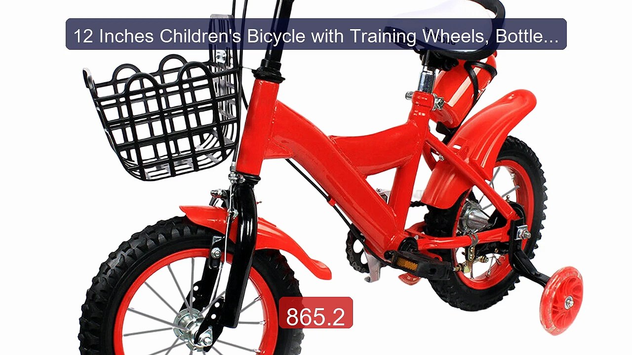 12 Inches Children's Bicycle with Training Wheels, Bottle Hol... -- Amazing Value 2026 | Must Have!