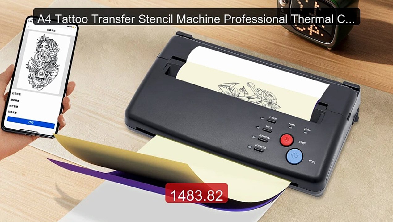 A4 Tattoo Transfer Stencil Machine Professional Thermal Copie... -- Amazing Value 2026 | Must Have!