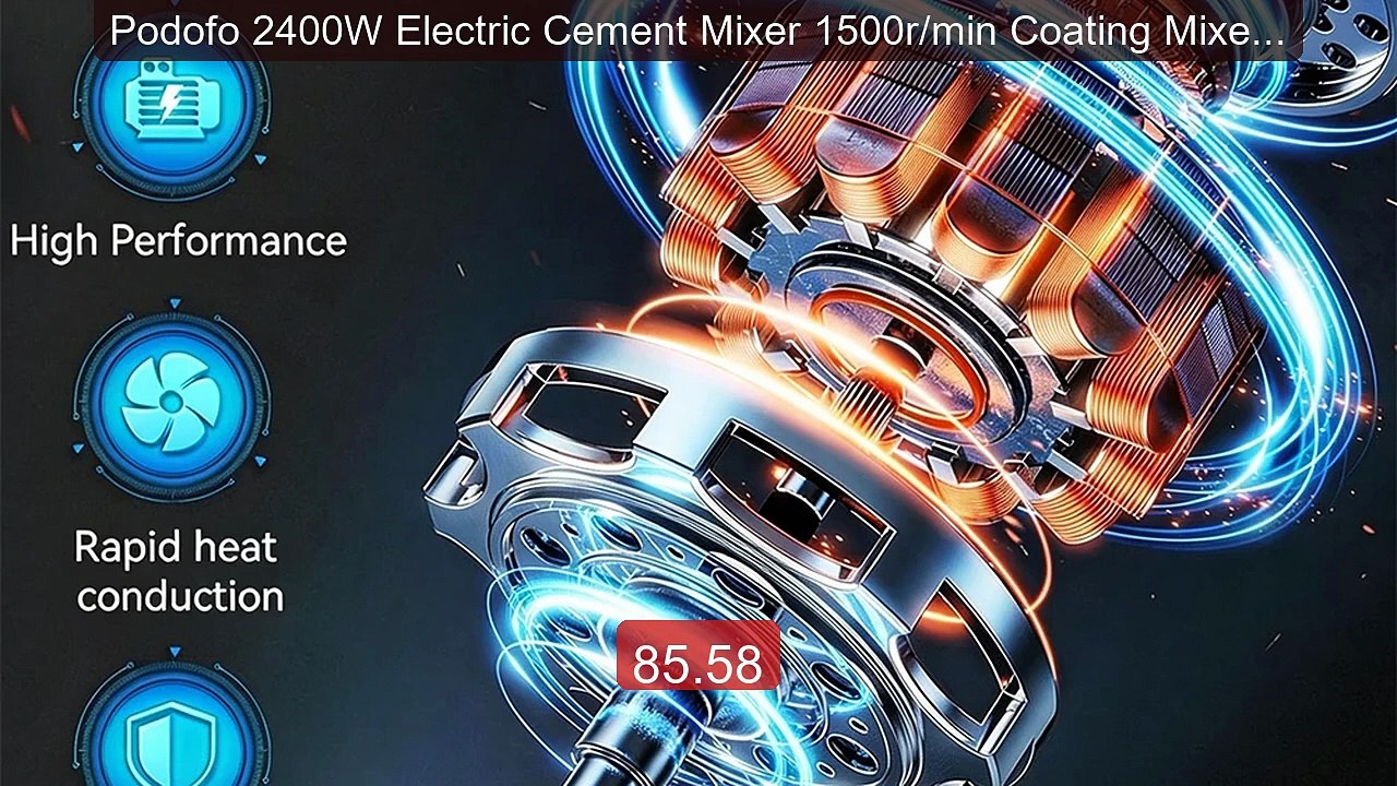 Podofo 2400W Electric Cement Mixer 1500r/min Coating Mixer 6 S... -- Best Buy 2026 | Great Quality!