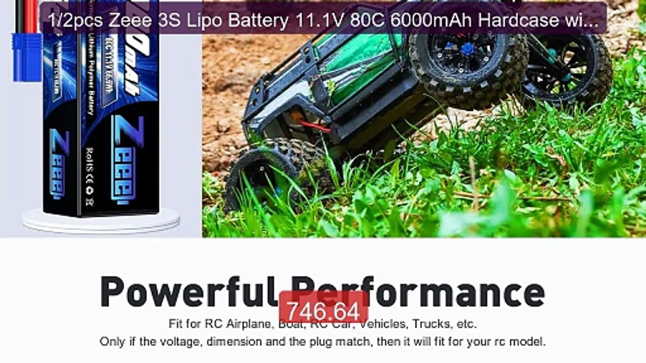 1/2pcs Zeee 3S Lipo Battery 11.1V 80C 6000mAh Hardcase with EC... -- Hot Deal 2026 | Limited Offer!