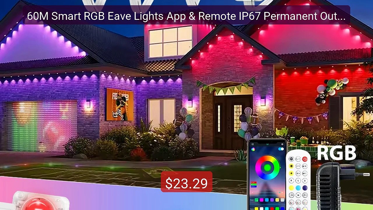 60M Smart RGB Eave Lights App & Remote IP67 Permanent Outdoor ... -- Hot Deal 2026 | Limited Offer!