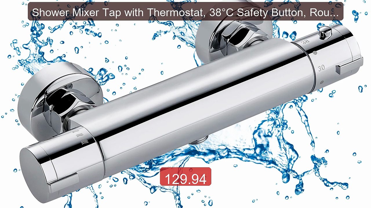 Shower Mixer Tap with Thermostat, 38°C Safety Button, Round C... -- Amazing Value 2026 | Must Have!