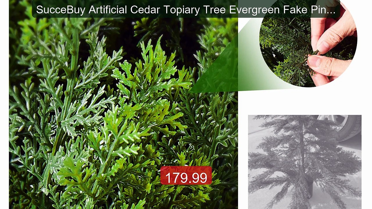 SucceBuy Artificial Cedar Topiary Tree Evergreen Fake Pine Cypress ... -- Top Rated 2026 | Buy Now!