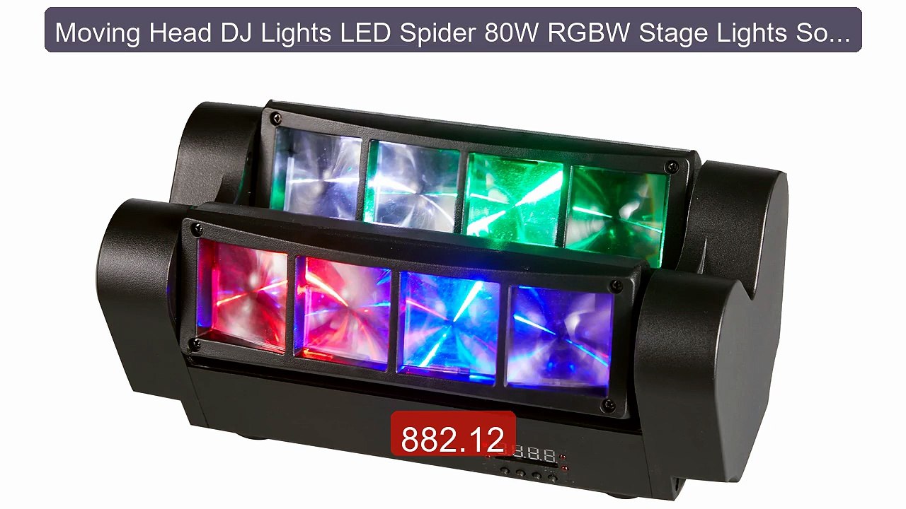 Moving Head DJ Lights LED Spider 80W RGBW Stage Lights Sound A... -- Hot Deal 2026 | Limited Offer!
