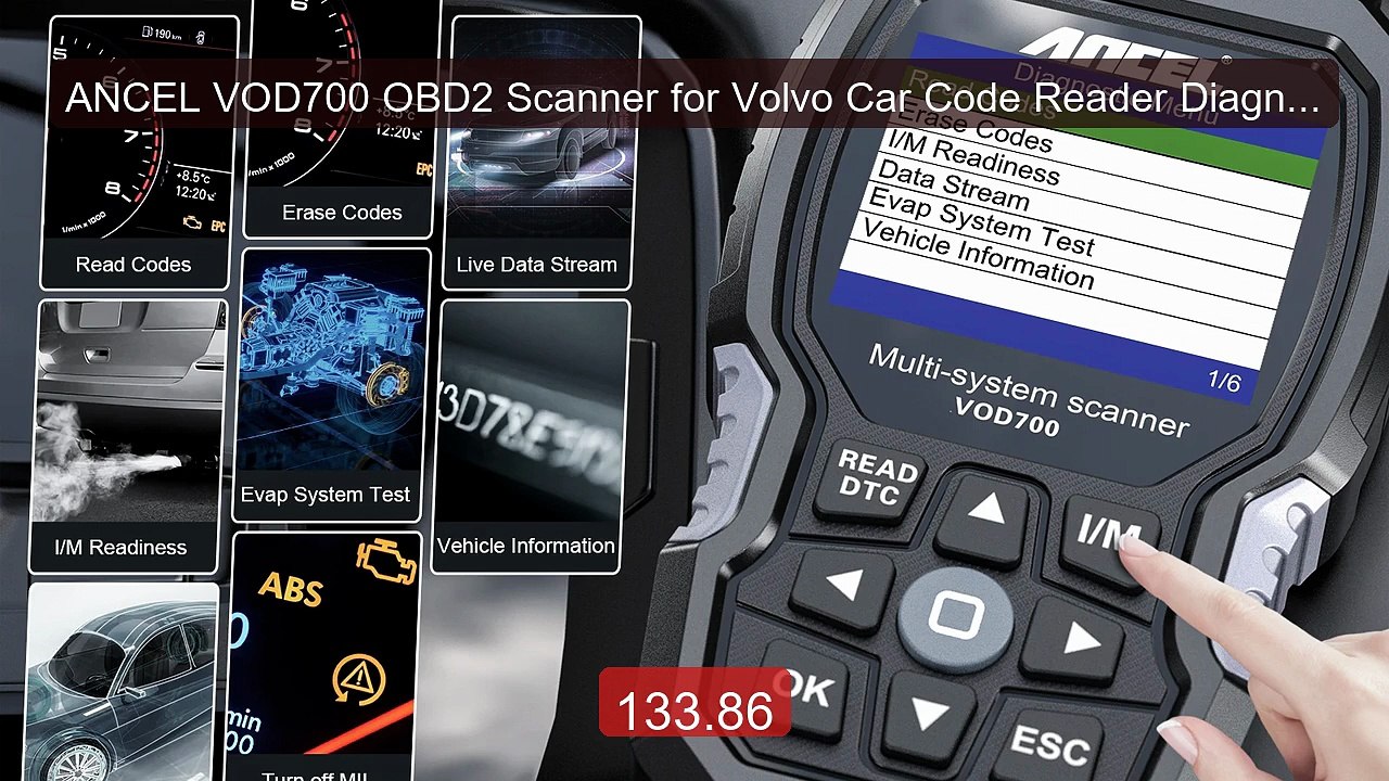 ANCEL VOD700 OBD2 Scanner for Volvo Car Code Reader Diagnostic Sca... -- Best Deal 2026 | Shop Now!