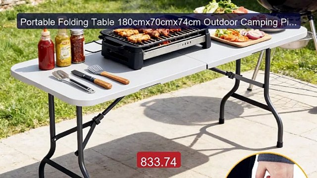 Portable Folding Table 180cmx70cmx74cm Outdoor Camping Picn... Top Pick 2026 | Unbeatable Price!