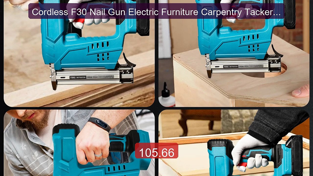 Cordless F30 Nail Gun Electric Furniture Carpentry Tacker Stap... -- Best Buy 2026 | Great Quality!