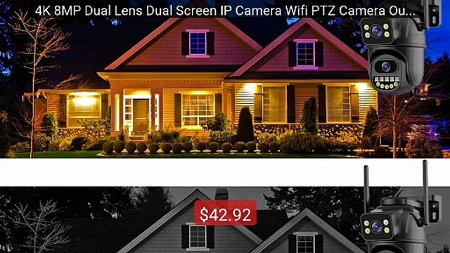 4K 8MP Dual Lens Dual Screen IP Camera Wifi PTZ Camera Outdoor... Best Buy 2026 | Great Quality!