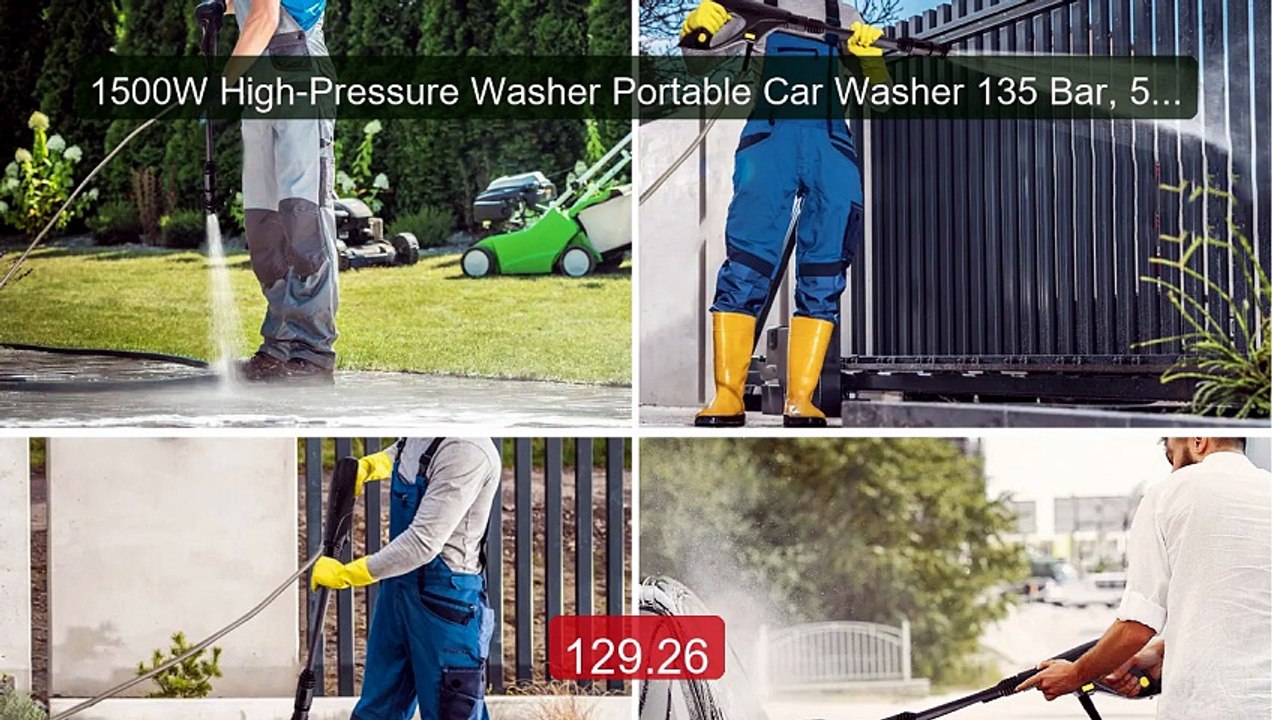 1500W High-Pressure Washer Portable Car Washer 135 Bar, 560 L/... -- Best Buy 2026 | Great Quality!