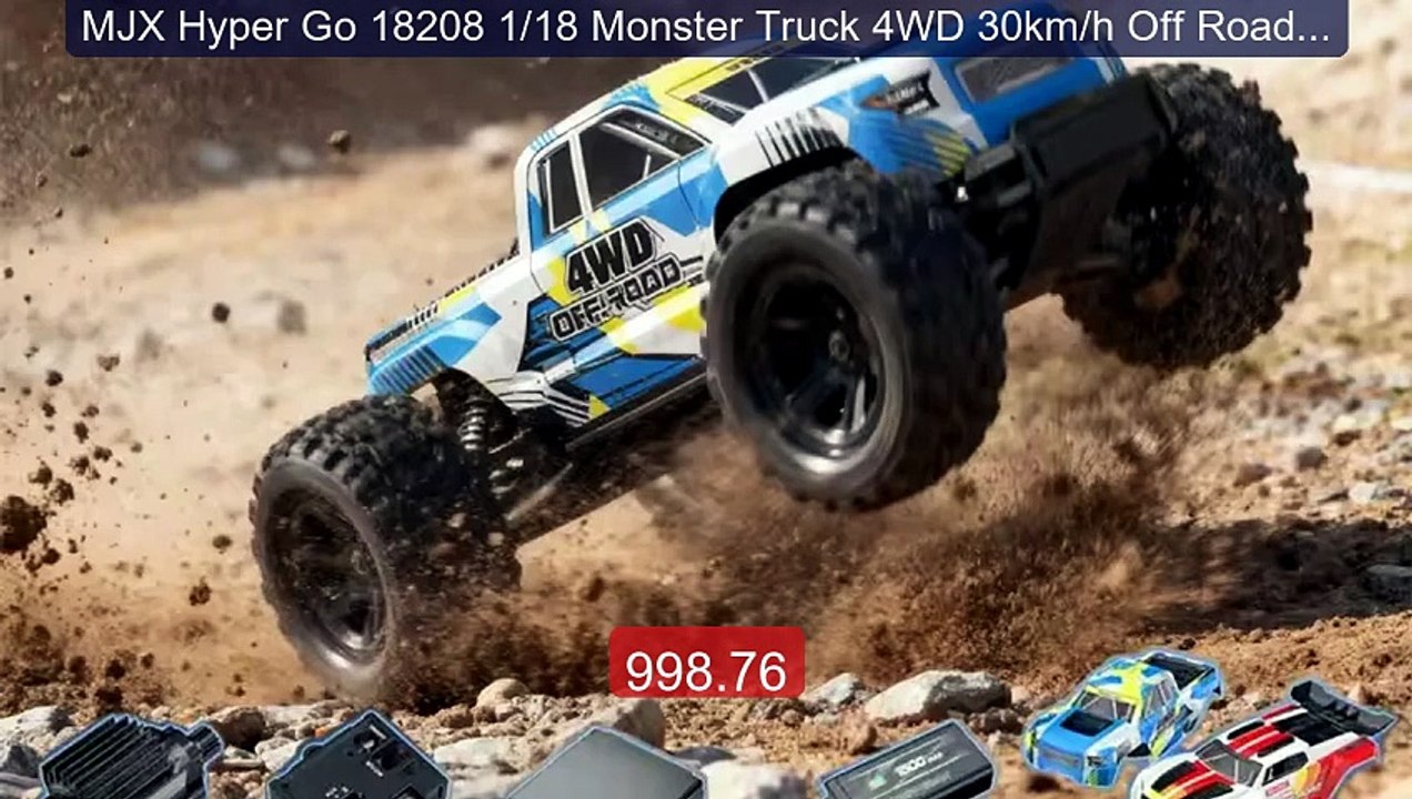 MJX Hyper Go 18208 1/18 Monster Truck 4WD 30km/h Off Road V... -- Top Pick 2026 | Unbeatable Price!