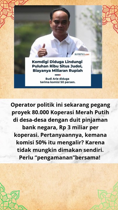 Komdigi Diduga Lindungi Puluhan Ribu Situs Judol  Kan merugikan negara