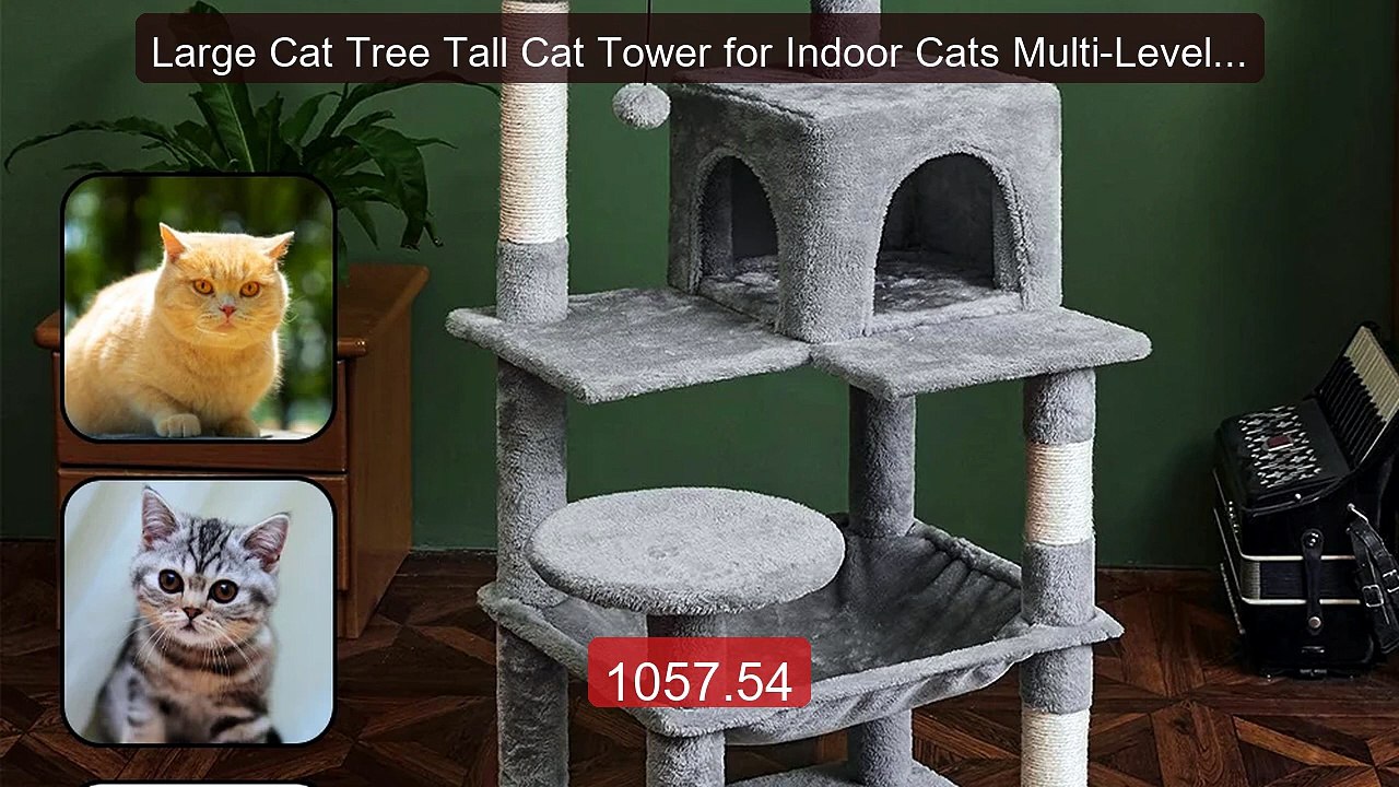 Large Cat Tree Tall Cat Tower for Indoor Cats Multi-Level Plush Cat... -- Top Rated 2026 | Buy Now!