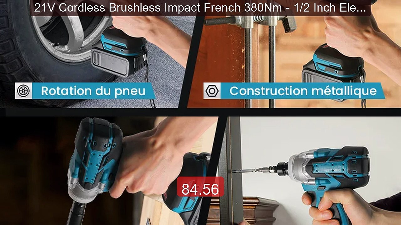 21V Cordless Brushless Impact French 380Nm - 1/2 Inch Electri... -- Amazing Value 2026 | Must Have!