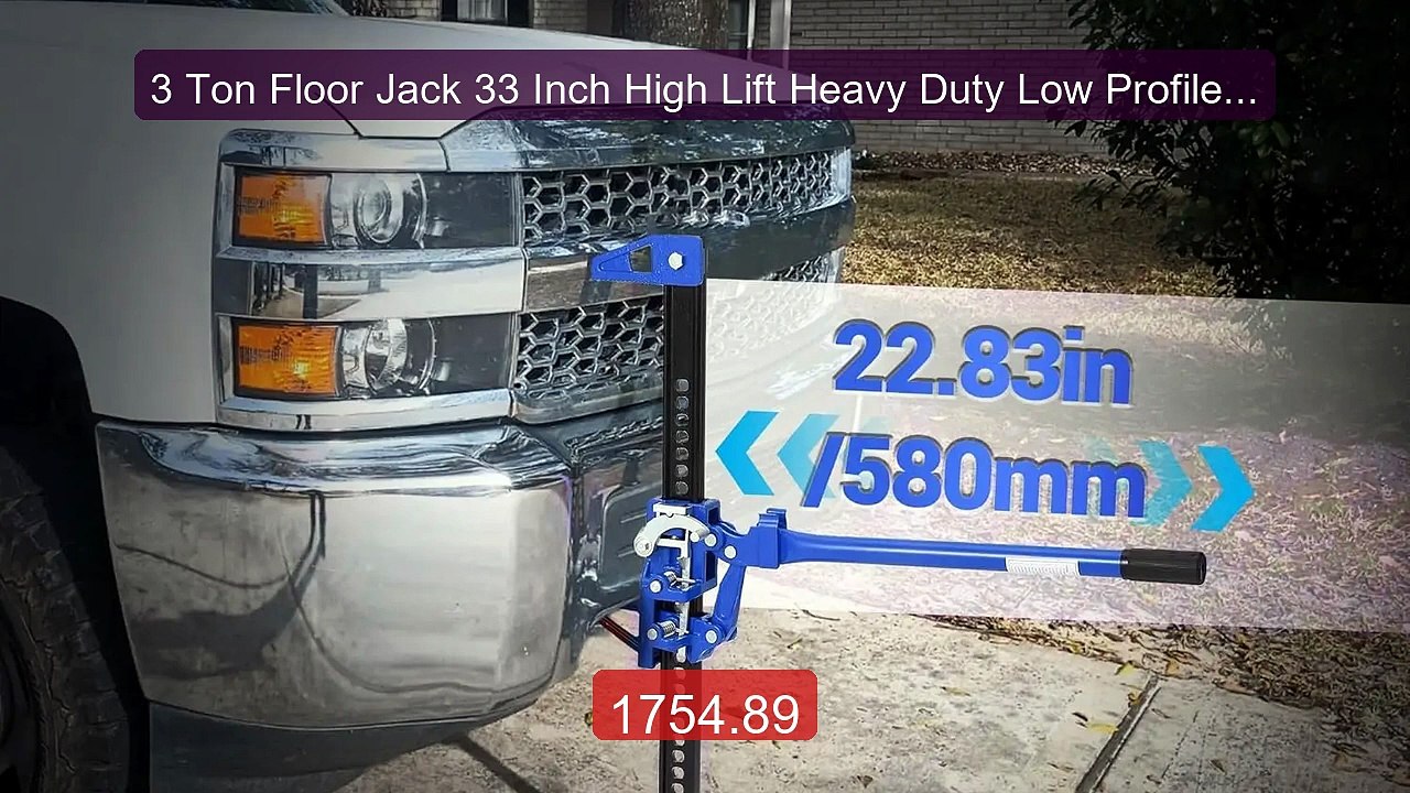 3 Ton Floor Jack 33 Inch High Lift Heavy Duty Low Profile Steel Car... -- Top Rated 2026 | Buy Now!