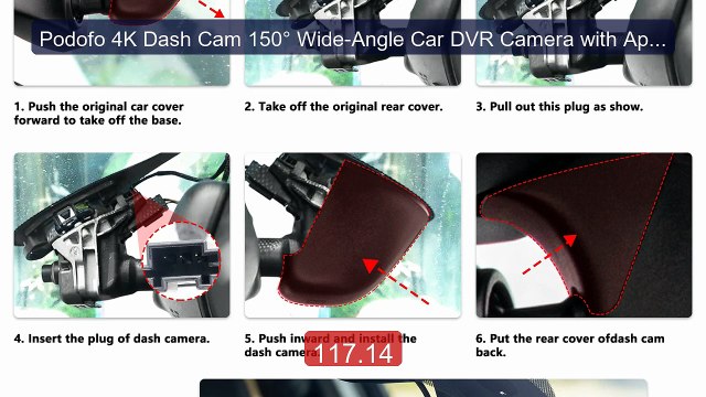 Podofo 4K Dash Cam 150° Wide-Angle Car DVR Camera with App Co... Amazing Value 2026 | Must Have!