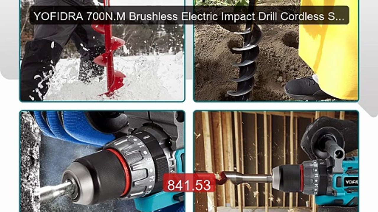 YOFIDRA 700N.M Brushless Electric Impact Drill Cordless Screwdrive... -- Best Deal 2026 | Shop Now!