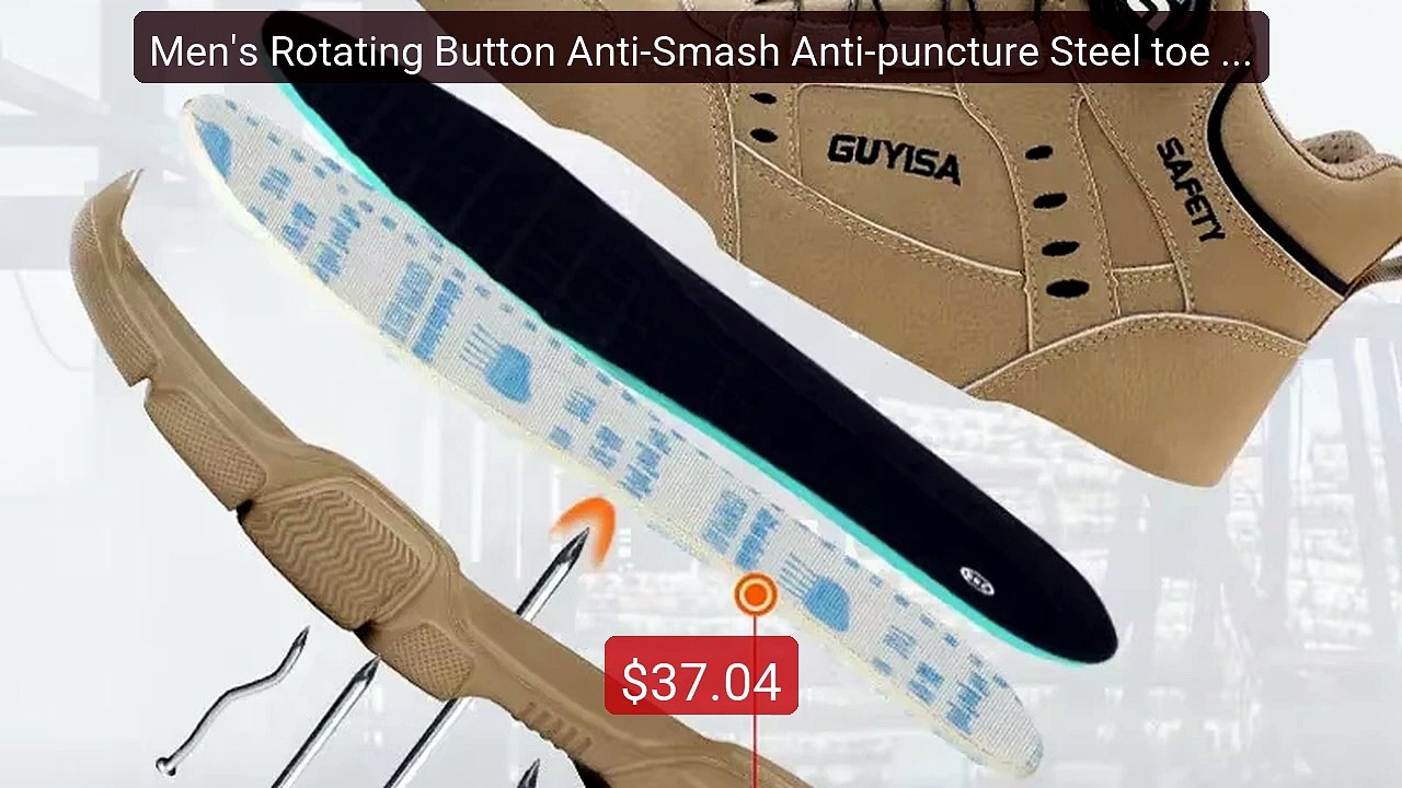 Men's Rotating Button Anti-Smash Anti-puncture Steel toe work Safet... -- Top Rated 2026 | Buy Now!