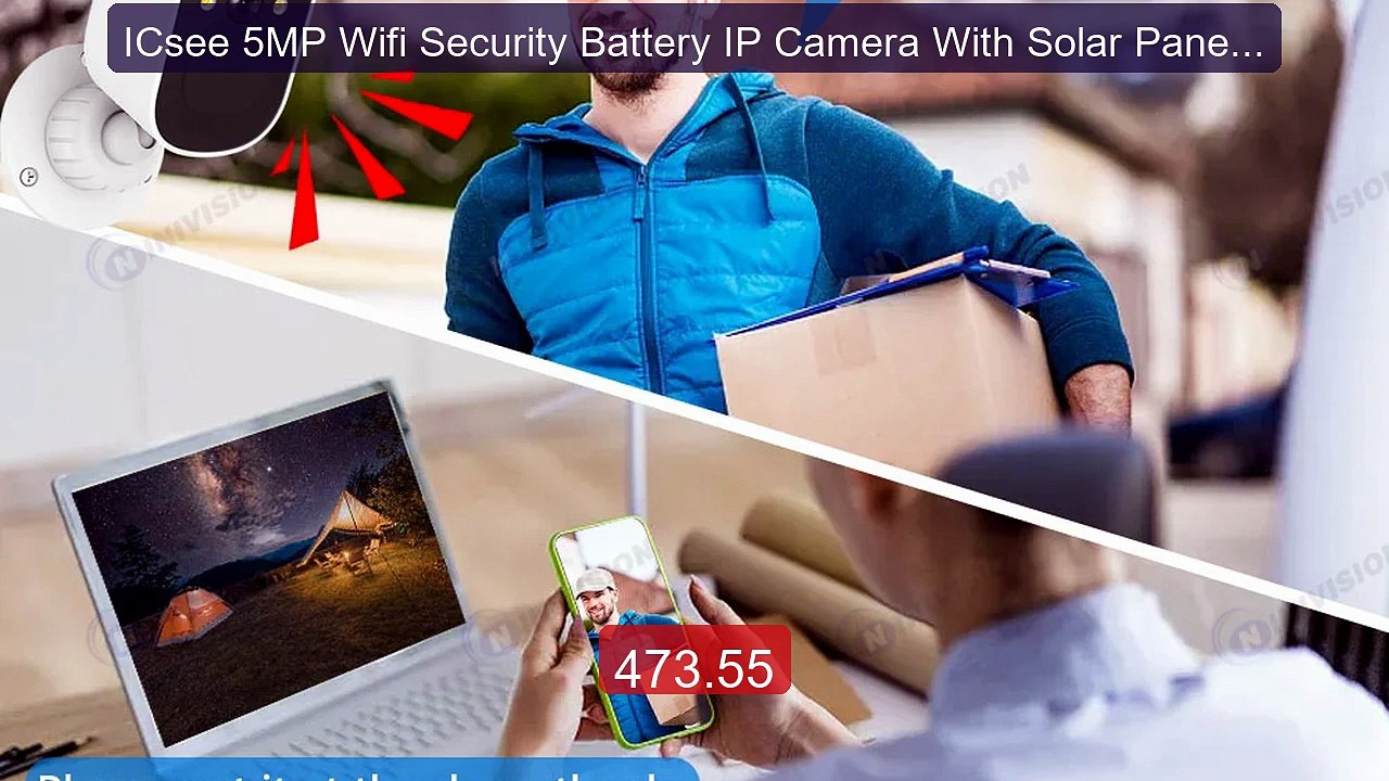 ICsee 5MP Wifi Security Battery IP Camera With Solar Panel Two-Way ... -- Top Rated 2026 | Buy Now!