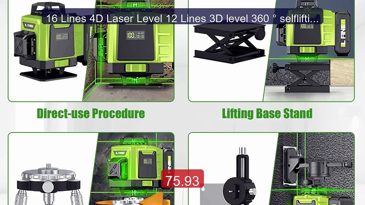16 Lines 4D Laser Level 12 Lines 3D level 360 ° selflifting Horizon... -- Top Rated 2026 | Buy Now!