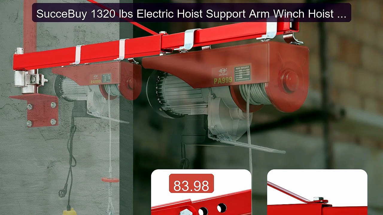 SucceBuy 1320 lbs Electric Hoist Support Arm Winch Hoist Steel Hol... -- Best Deal 2026 | Shop Now!
