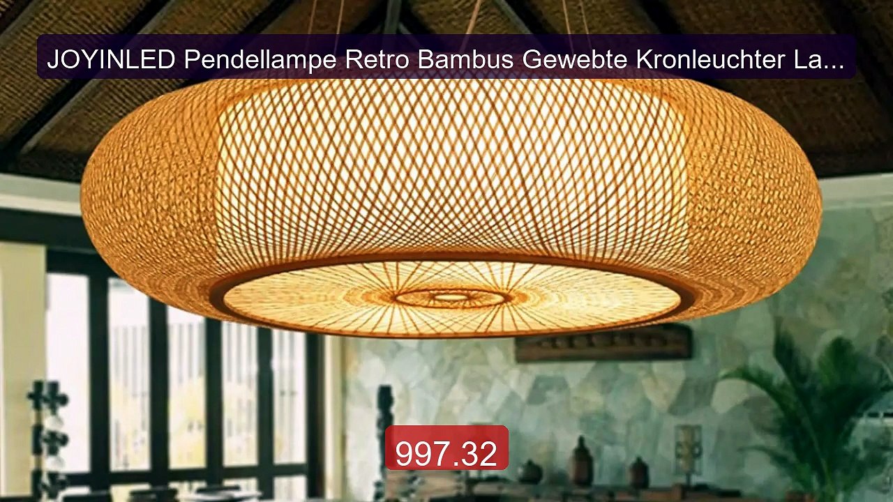 JOYINLED Pendellampe Retro Bambus Gewebte Kronleuchter Land Na... -- Best Buy 2026 | Great Quality!