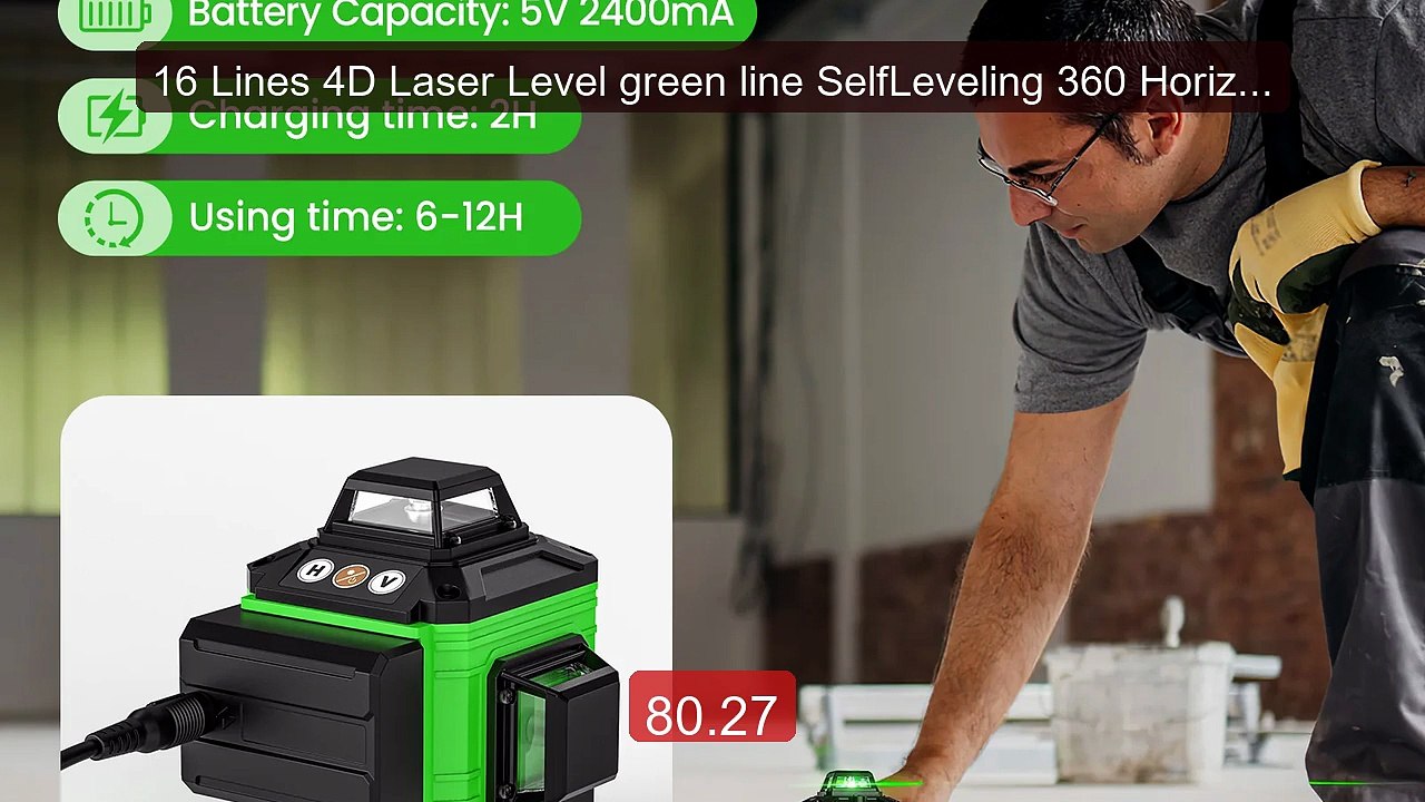 16 Lines 4D Laser Level green line SelfLeveling 360 Horizontal & V... -- Best Deal 2026 | Shop Now!