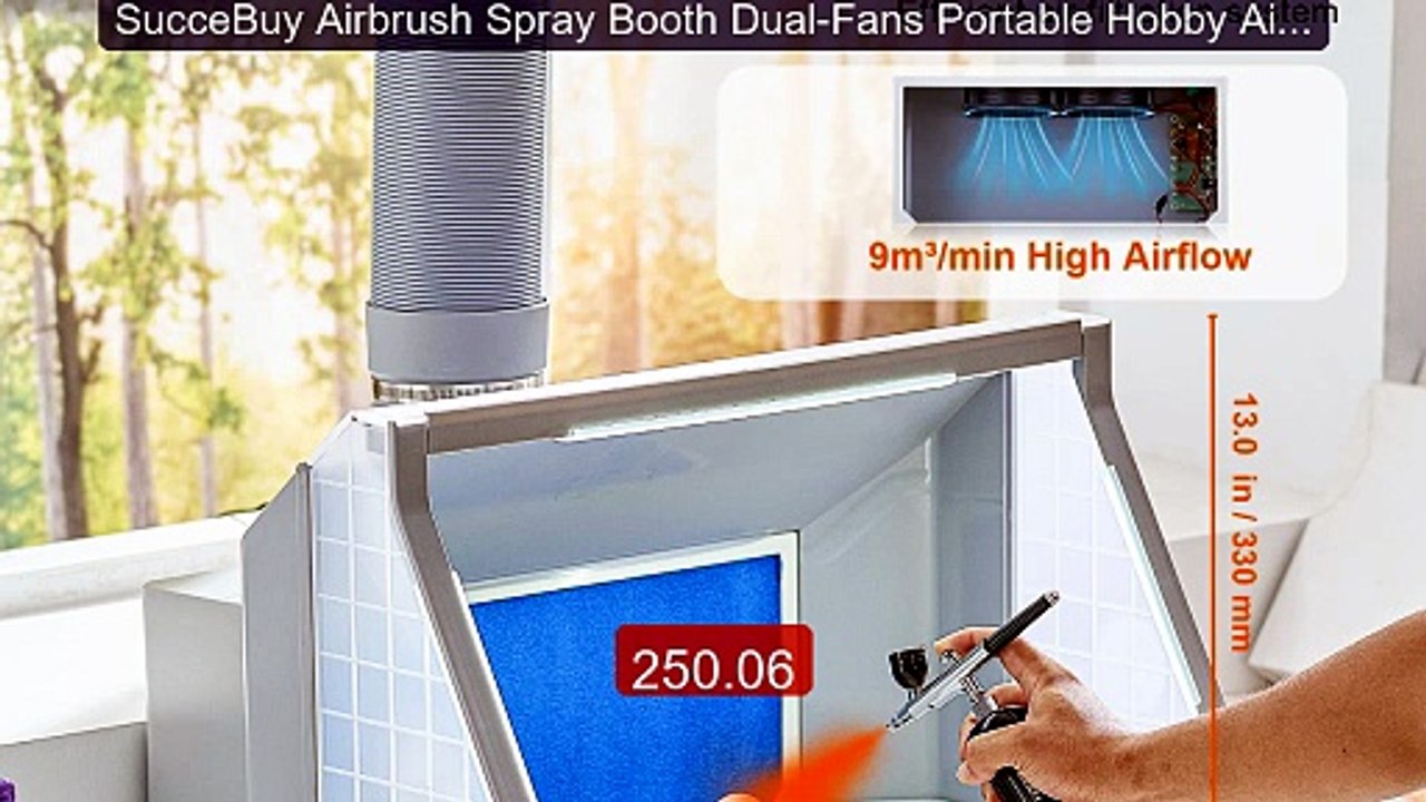 SucceBuy Airbrush Spray Booth Dual-Fans Portable Hobby Airb... -- Top Pick 2026 | Unbeatable Price!