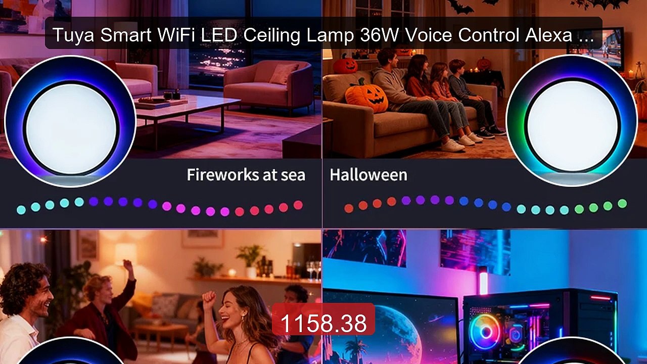 Tuya Smart WiFi LED Ceiling Lamp 36W Voice Control Alexa Googl... -- Best Buy 2026 | Great Quality!