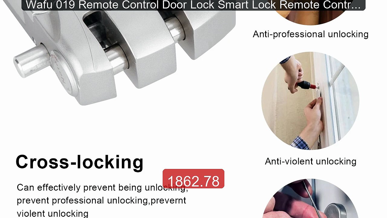 Wafu 019 Remote Control Door Lock Smart Lock Re...