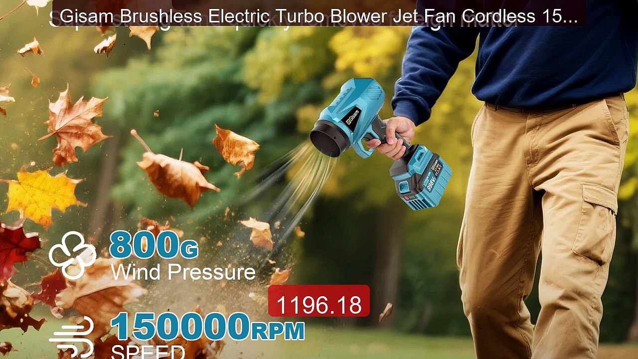 Gisam Brushless Electric Turbo Blower Jet Fan Cordless 150000R... -- Hot Deal 2026 | Limited Offer!