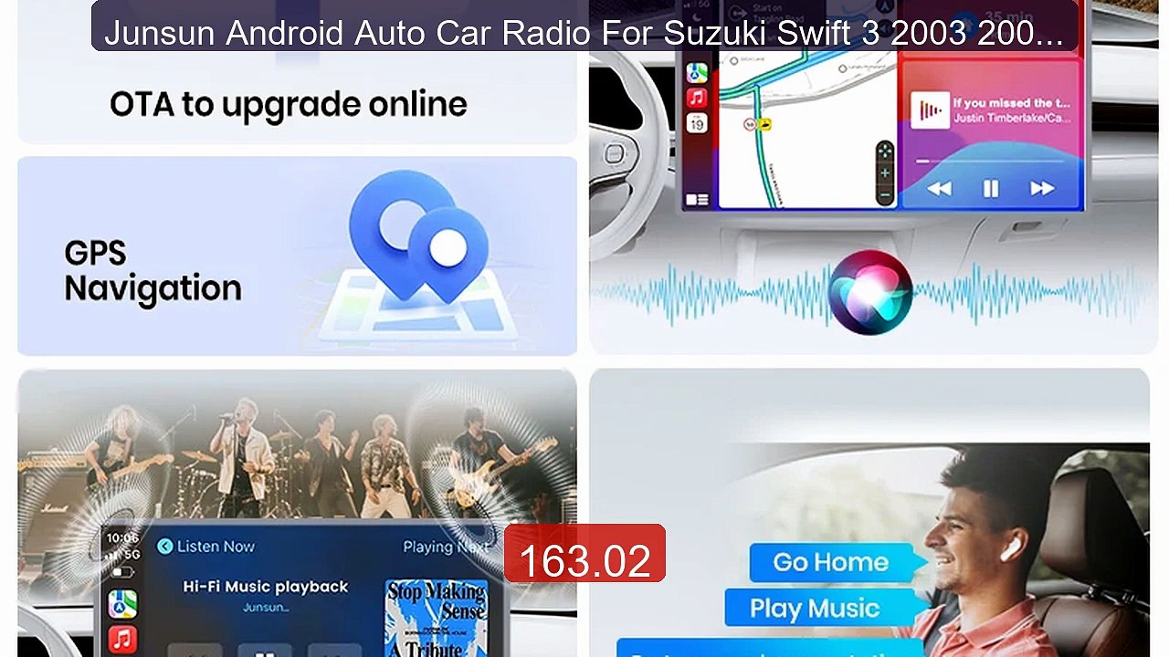 Junsun Android Auto Car Radio For Suzuki Swift 3 2003 2004 200... -- Best Buy 2026 | Great Quality!