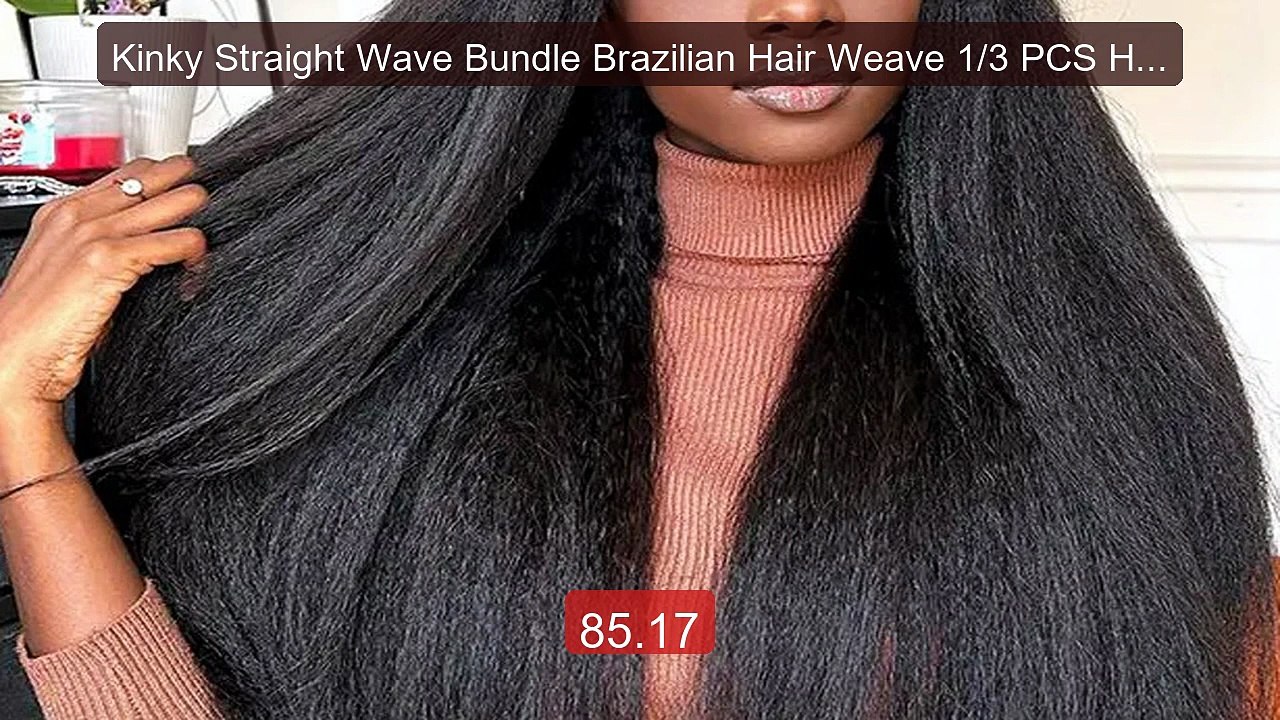 Kinky Straight Wave Bundle Brazilian Hair Weave 1/3 PCS Hum... -- Top Pick 2026 | Unbeatable Price!