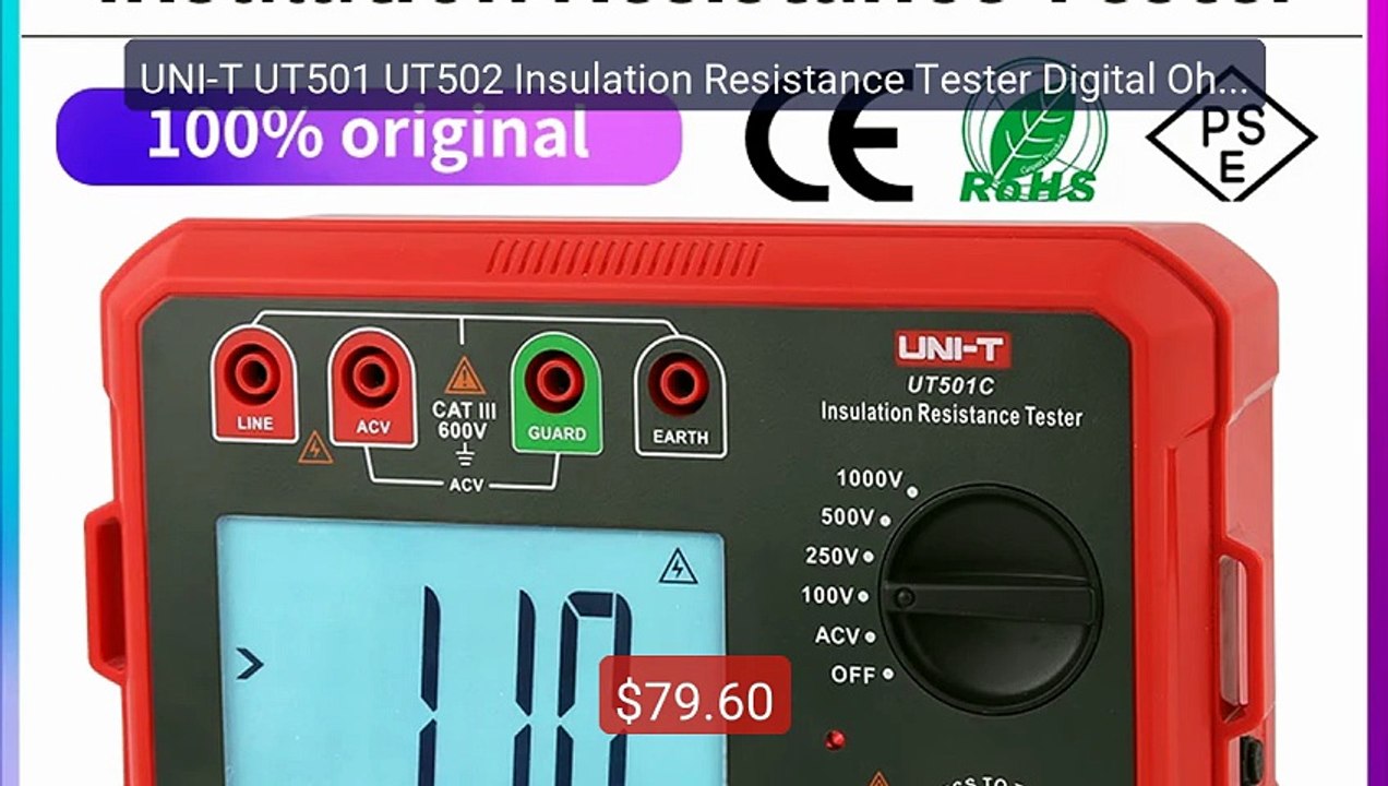 UNI-T UT501 UT502 Insulation Resistance Tester Digital Ohmm... -- Top Pick 2026 | Unbeatable Price!