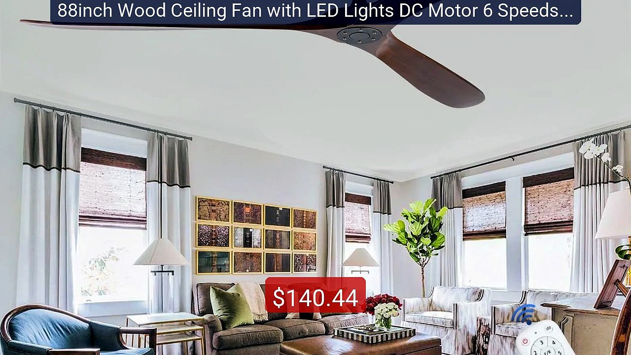 88inch Wood Ceiling Fan with LED Lights DC Motor 6 Speeds Ventilad... -- Best Deal 2026 | Shop Now!