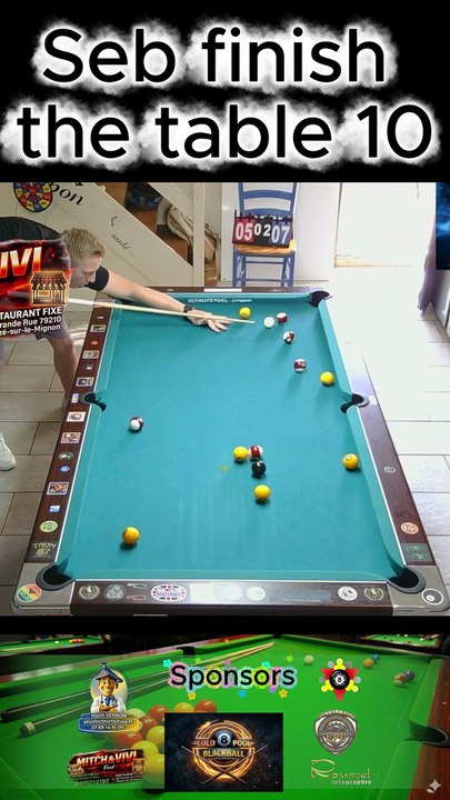 Seb finish the table 10 #8pool #blackball #bill...